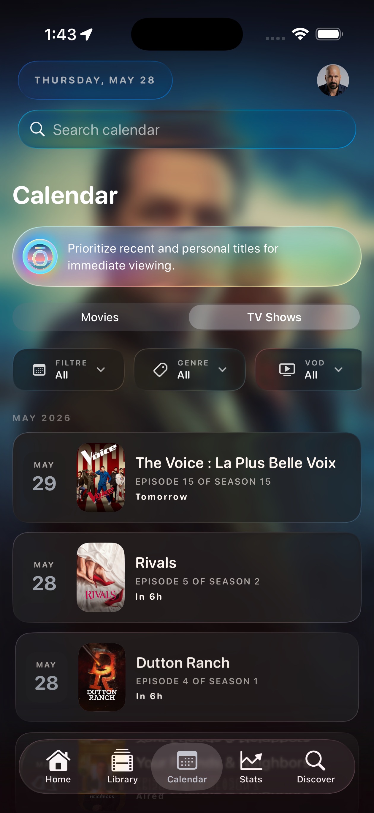 Ōree Calendar View