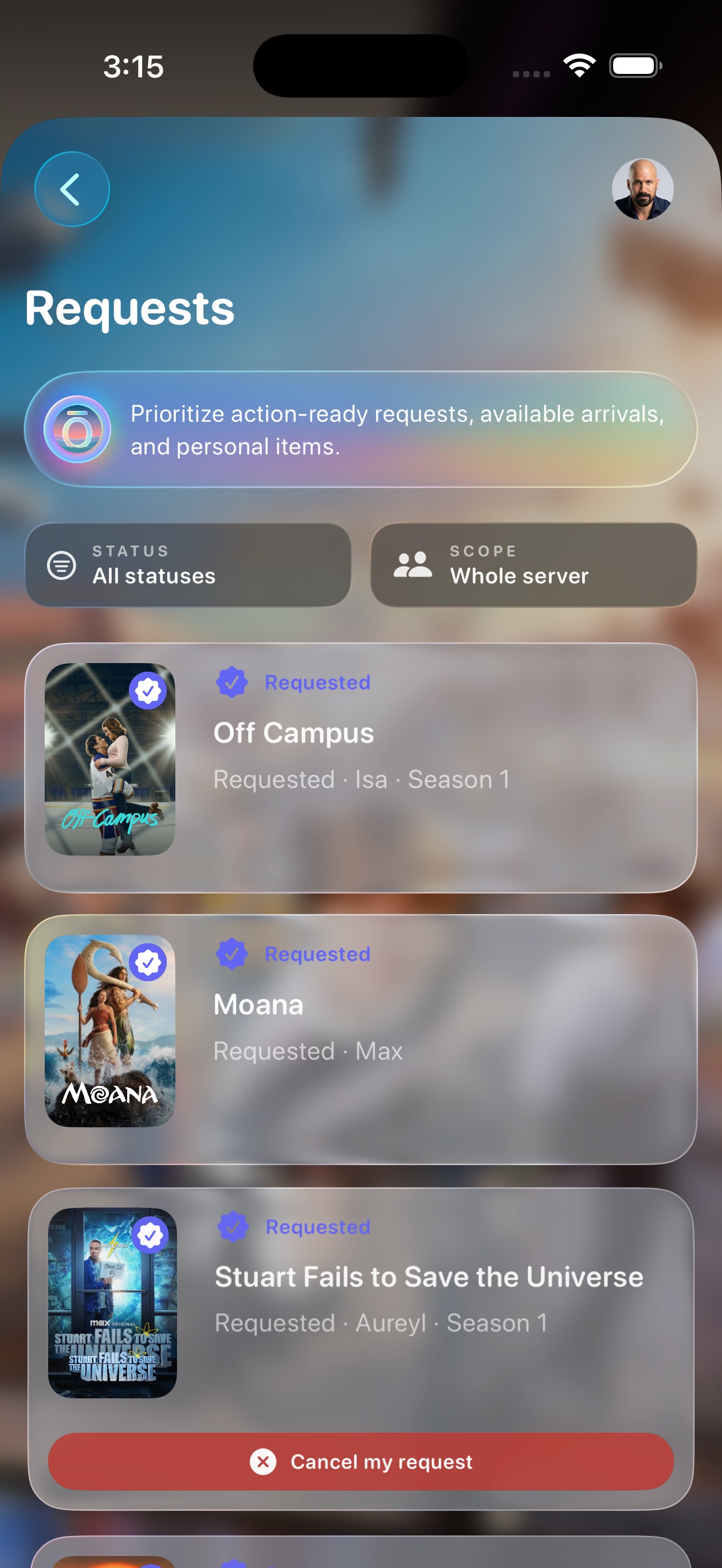Ōree Requests View